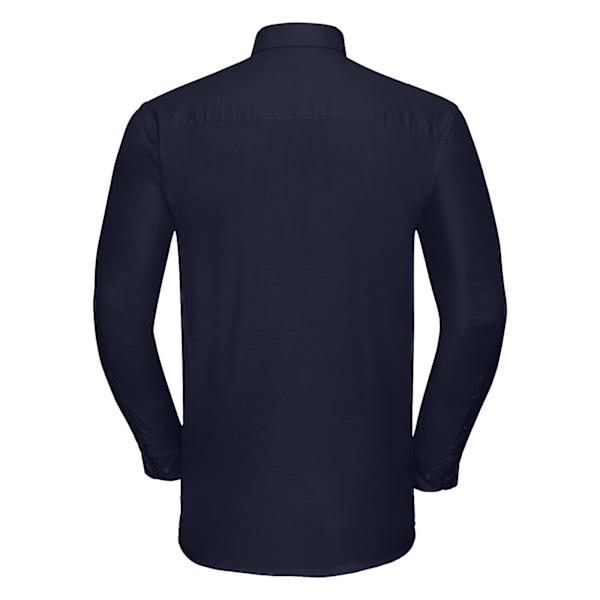 Russell Herr Oxford Easy-Care Långärmad Skjorta 16.5in Bright Bright Navy 16.5in