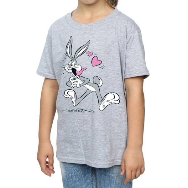 Looney Tunes Girls Bugs Bunny In Love Bomull T-shirt 9-11 År Sports Grey 9-11 Years
