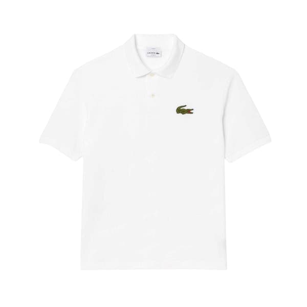 Lacoste Herr L.12.12 Broderad Logotyp Lös Passform Pikétröja S Vit White S