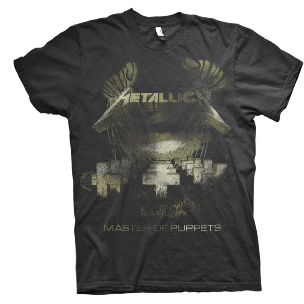 Metallica Unisex Adult Master Of Puppets Distressed T-Shirt XL Black XL