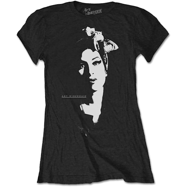 Amy Winehouse Dam/Kvinnor Porträtt T-shirt XS Svart Black XS