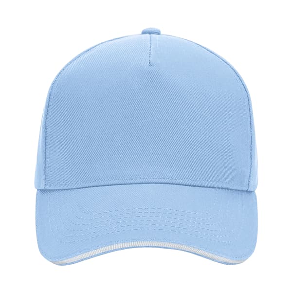 Beechfield Unisex Ultimate 5 Panel Kontrast Baseballkeps Med S Sky Blue/White One Size