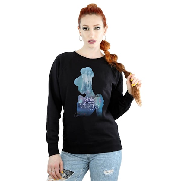 Disney Princess Dam/Damer Askungen Fylld Silhuett Sweatshirt Black M