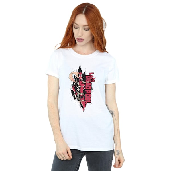 Marvel Womens/Ladies Deadpool Lady Deadpool Bomull Boyfriend T- White S