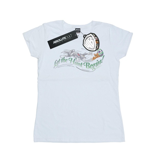 Tom And Jerry Dam/Kvinnor Låt Jakten Börja Bomull T-shirt S White S