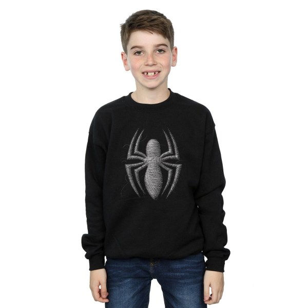 Marvel Boys Spider-Man Web Logotröja 5-6 år Svart Black 5-6 Years