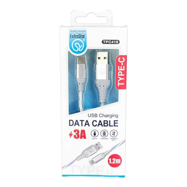 Extrastar USB A till C-kabel En storlek Vit White One Size