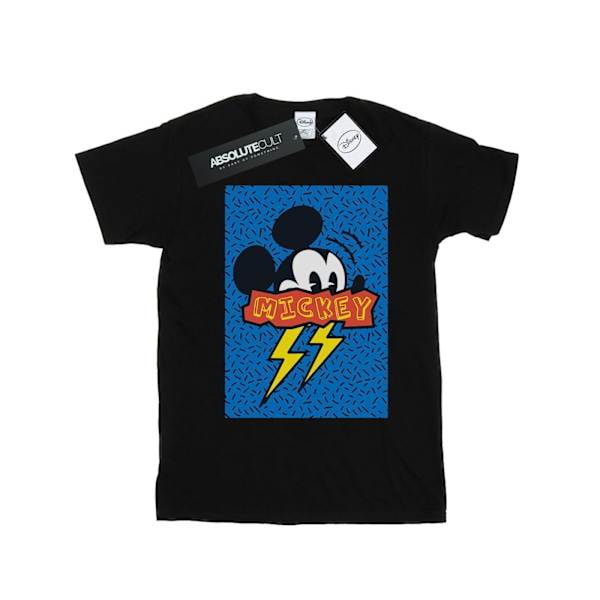 Disney Herr Mickey Mouse 90-talets Flash T-shirt L Svart Black L