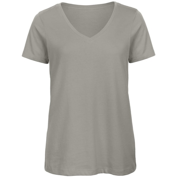 B&C Dam/Kvinnor Favourite Organic Cotton V-Neck T-Shirt XS Li Light Grey XS