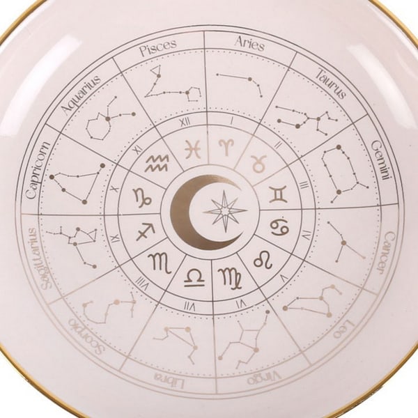 Something Different Astrologisk Hjul Prydnadsfat En Storlek Off White Off White One Size