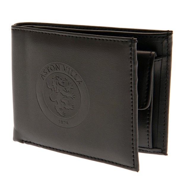 Aston Villa FC Präglad PU-plånbok One Size Svart Black One Size