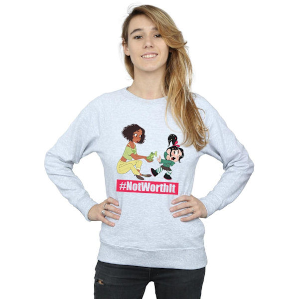 Disney Dam/Damer Wreck It Ralph Tiana Och Vanellope Sweatshirt Sports Grey S