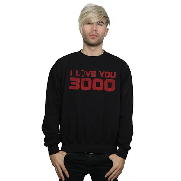 Marvel Mens Avengers Endgame I Love You 3000 Distressed Sweatsh Black 5XL