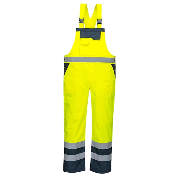 Portwest Regn Kontrast Varsel Bib Och Hängselbyxa Overall Herr 5XL Gul Yellow/Navy 5XL