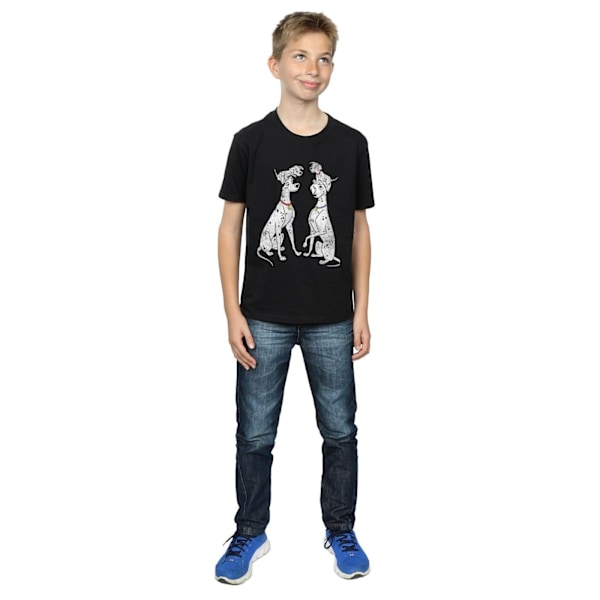 Disney Boys 101 Dalmatians Classic Pongo And Perdita T-Shirt 5- Black 5-6 Years