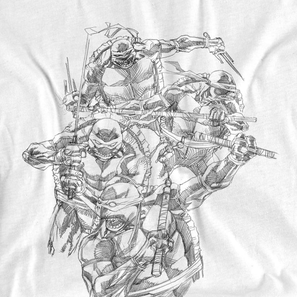 Teenage Mutant Ninja Turtles Unisex Vuxen Shinobis T-Shirt S Wh White S