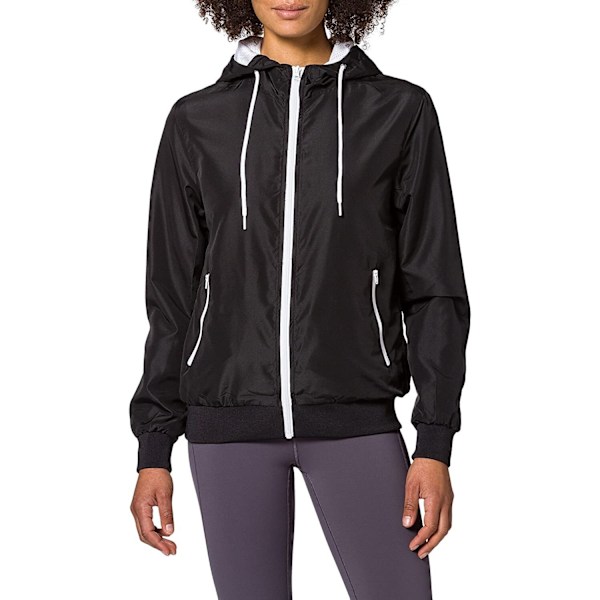 Bygg ditt varumärke Dam/Dam Windrunner Återvunnen Jacka S Bla Black/White S