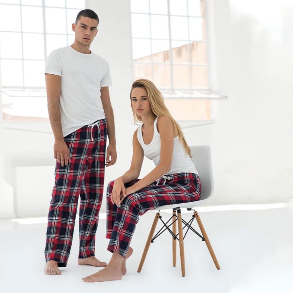 Skinnifit Dam/Dam Tartan Lounge Pants 3XL Röd/Navy Rut Red/Navy Check 3XL