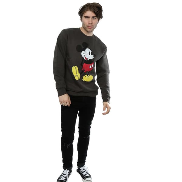 Disney Herr Mickey Mouse Classic Kick Tröja L Ljus Grafit Light Graphite L