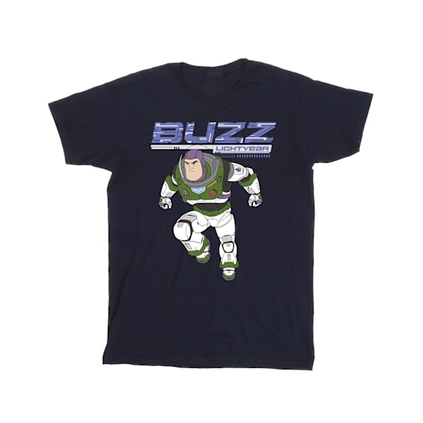 Disney Girls Lightyear Buzz Jump To Action Bomull T-shirt 3-4 år Navy Blue 3-4 Years