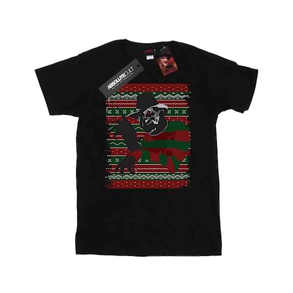 A Nightmare On Elm Street Herr Jul Fair Isle T-shirt S Svart Black S