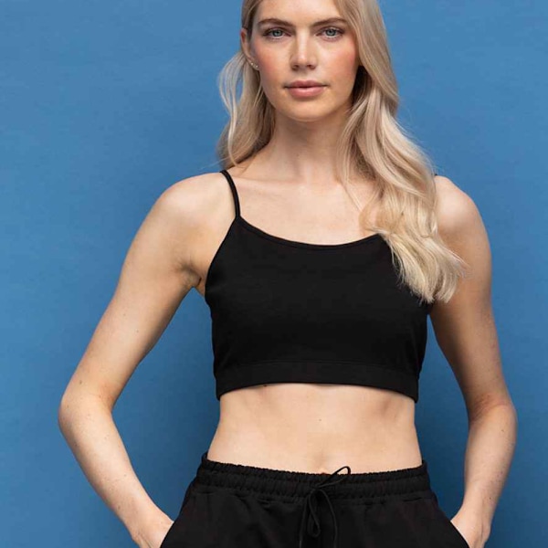 SF Dam/Kvinnor Hållbar Croppad Linne M Svart Black M