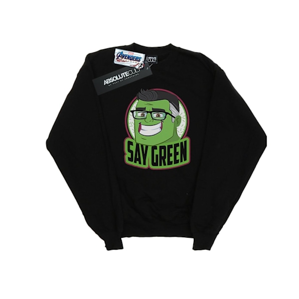 Marvel Mens Avengers Endgame Hulk Say Green Sweatshirt 4XL Svart Black 4XL