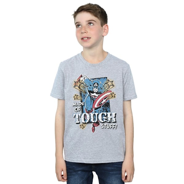 Marvel Boys Captain America Made Of Tough Stuff T-Shirt 9-11 Ye Sports Grey 9-11 Years