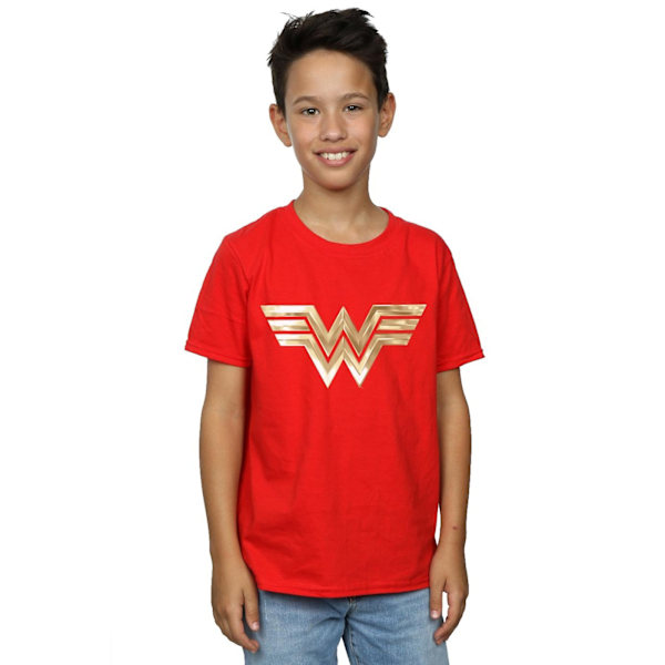 DC Comics Boys Wonder Woman 84 Gold Emblem T-Shirt 5-6 år Röd Red 5-6 Years