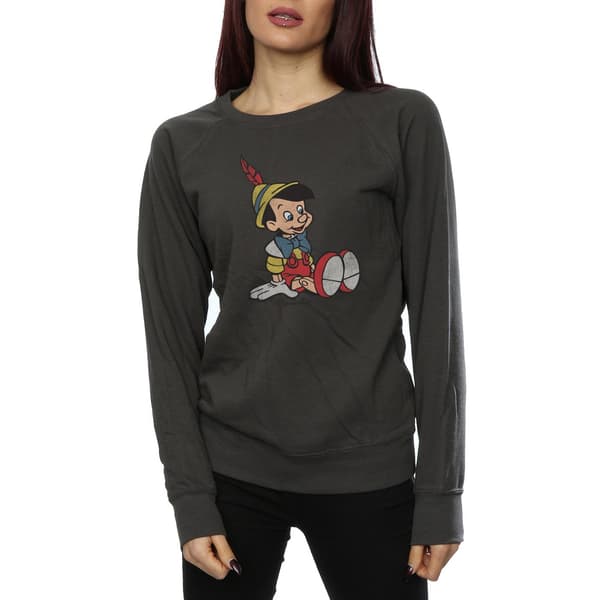 Pinocchio Dam/Dam Klassisk Heather Sweatshirt S Ljus Grafit Light Graphite S