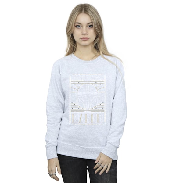 Star Wars Dam/Damer The Mandalorian The Way Outline Helm Sw Sports Grey XXL