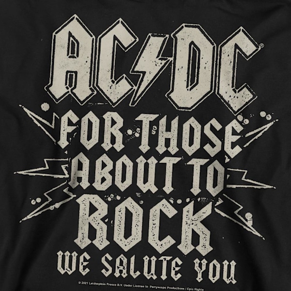 AC/DC Unisex Vuxen Salute Sweatshirt M Svart Black M