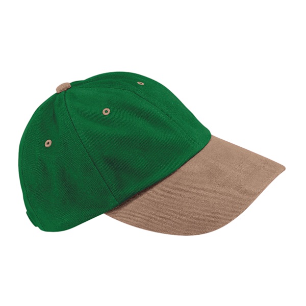 Beechfield Unisex Vuxen Tung Borstad Bomull Låg Profil Baseba Forest/Taupe One Size