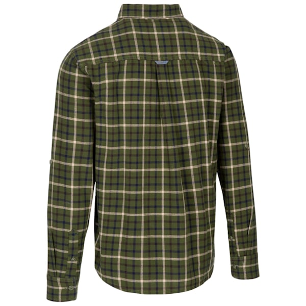 Trespass Mens Withnell Rutig Bomullsskjorta XS Grön Green XS