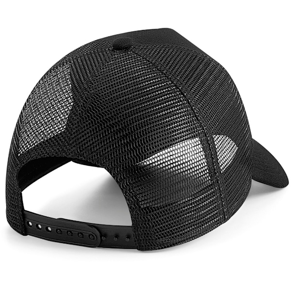 Beechfield Microknit Snapback Trucker Cap En Storlek Svart Black One Size