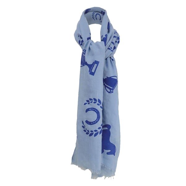 HyFASHION Dam/Dam Balmoral Scarf En Storlek Ljusblå/Royalblå Light Blue/Royal Blue One Size