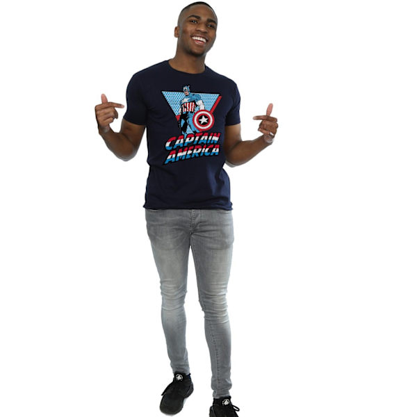 Marvel Herr Captain America Triangle T-Shirt M Deep Navy Deep Navy M