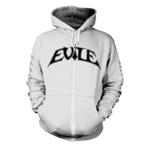 Evile Unisex Adult Hell Unleashed Full Zip Hoodie M Vit White M