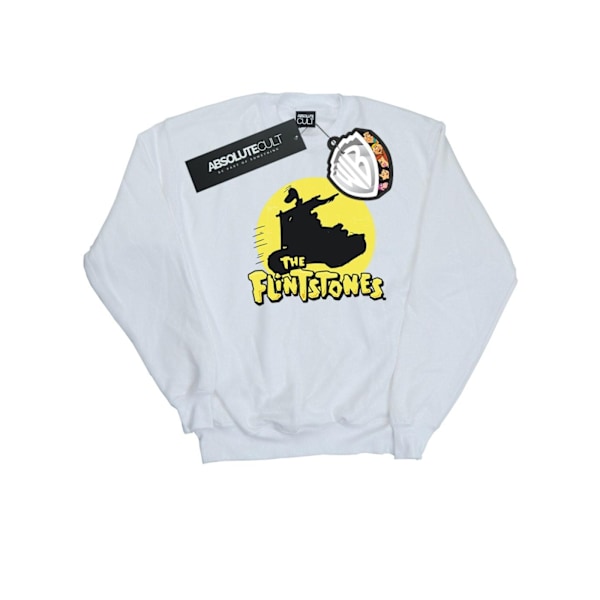 The Flintstones Herr Car Silhouette Sweatshirt 3XL Vit White 3XL