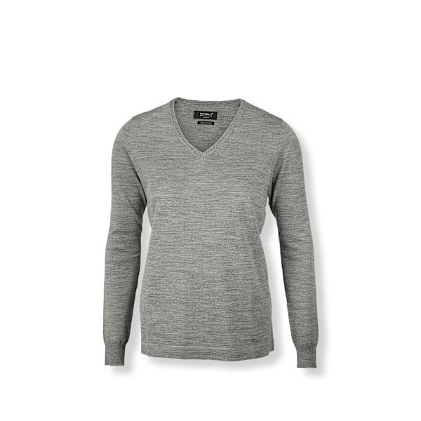 Nimbus Dam/Kvinnor Ashbury Stickad V-ringad Tröja XL Grå Melange Grey Melange XL