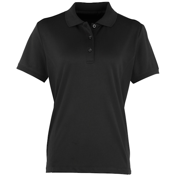 Premier Dam/Kvinnors Coolchecker Kortärmad Pique Polo T-Shirt Black S