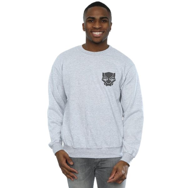 Marvel Herr Svart Panter Svart På Svart Brösttryck Sweatshirt Sports Grey XXL