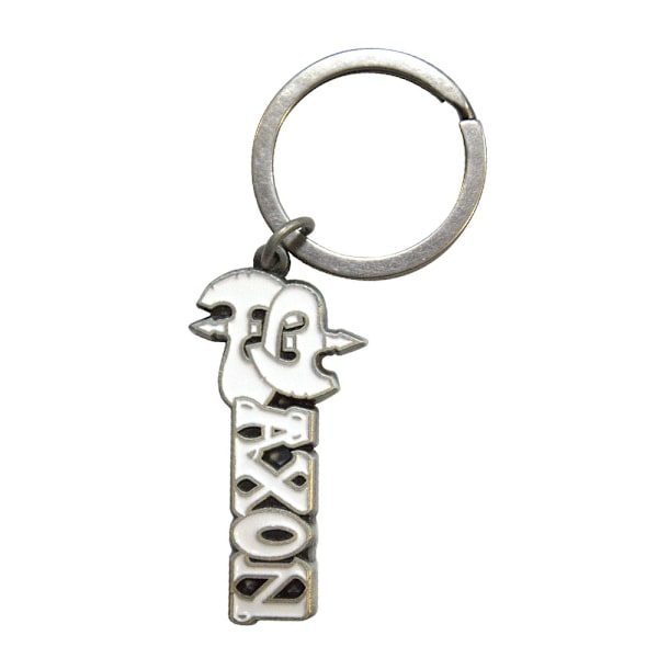 Saxon Logonyckelring Storlek: One Size Vit/Silver White/Silver One Size