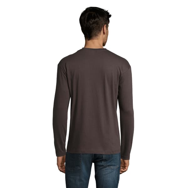 SOLS Herr Monarch Långärmad T-shirt 4XL Mörkgrå Enfärgad Dark Grey Solid 4XL
