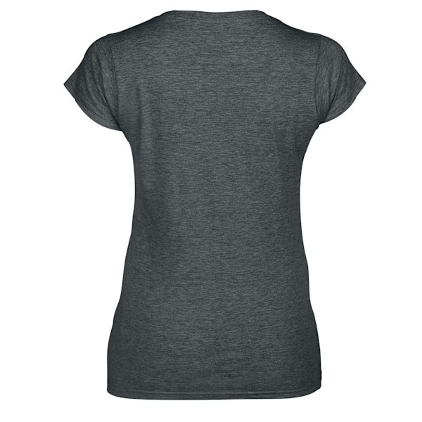 Gildan Dam/Kvinnor Softstyle Heather V-ringad T-shirt L Mörk Ljung Dark Heather L