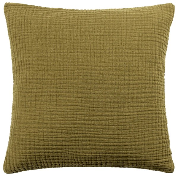 Yard Lark Vävd Organisk Kuddfodral 45cm x 45cm Khaki Khaki 45cm x 45cm
