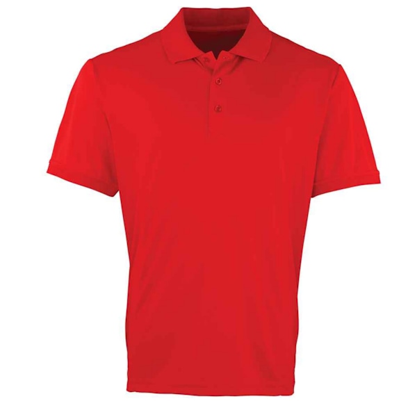 Premier Mens Coolchecker Pique Polo Shirt 4XL Röd Red 4XL