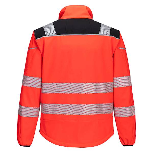 Portwest Herr PW3 Softshell Hi-Vis Jacka 4XL Röd/Svart Red/Black 4XL