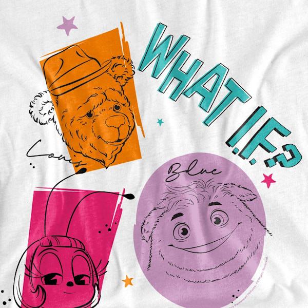 IF Unisex Vuxen What If Outline T-Shirt L Vit White L
