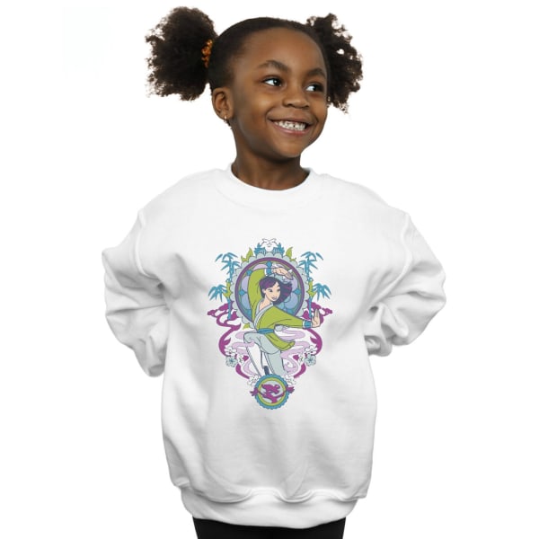 Disney Girls Mulan Ornamental Sweatshirt 5-6 år Vit White 5-6 Years